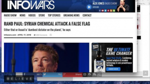 Senator Rand Paul Says Syria Chemical Attack May Be “False Flag” on CNN